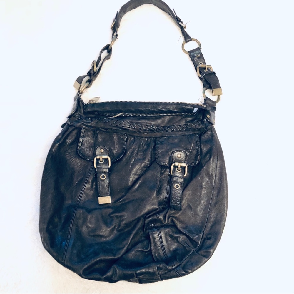 Cynthia Rowley black leather purse